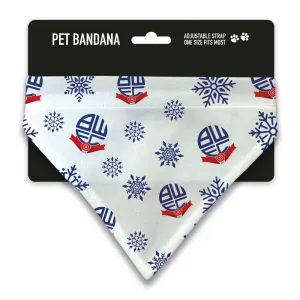 Bolton Wanderers Christmas Snow Pet Bandana