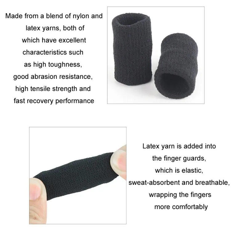 10pcs/set Basketball Riding Finger Sleeves Finger Joint Stretch Knit Sports Protectors, Color: Gray