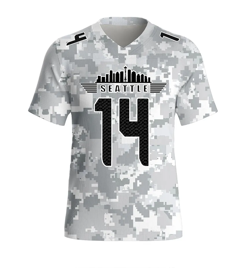 #14 Metcalf Seattle Seahawks Jersey Salute to Star Players Camouflage Jersey American Football New Fashion Jersey