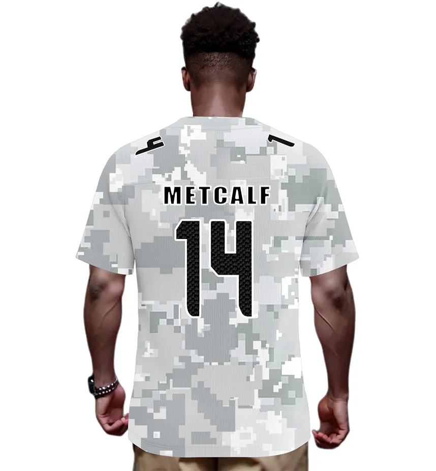 #14 Metcalf Seattle Seahawks Jersey Salute to Star Players Camouflage Jersey American Football New Fashion Jersey