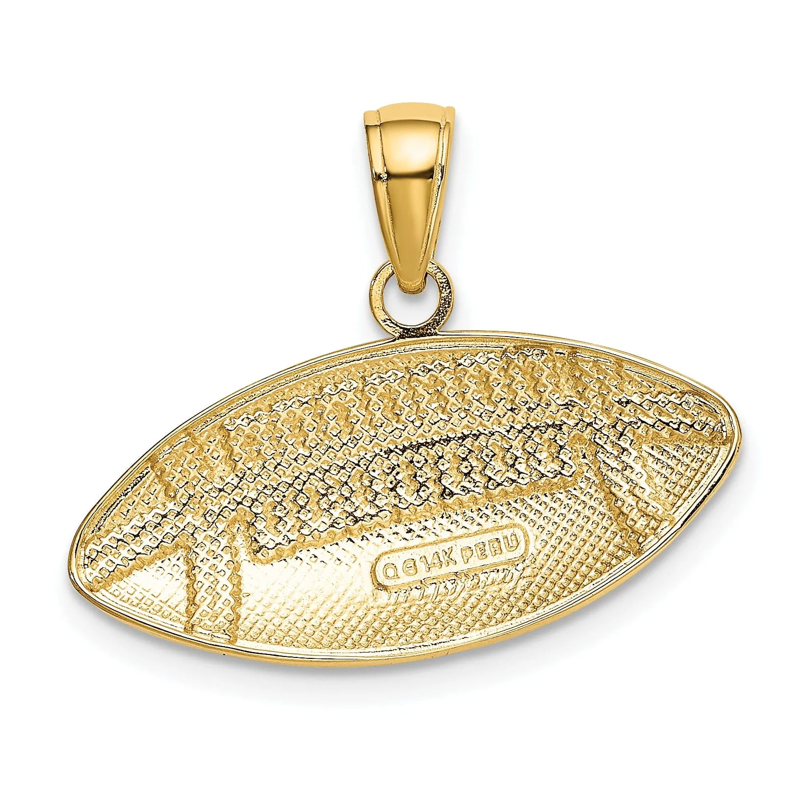 14k Yellow Gold Medium Size Football Pendant