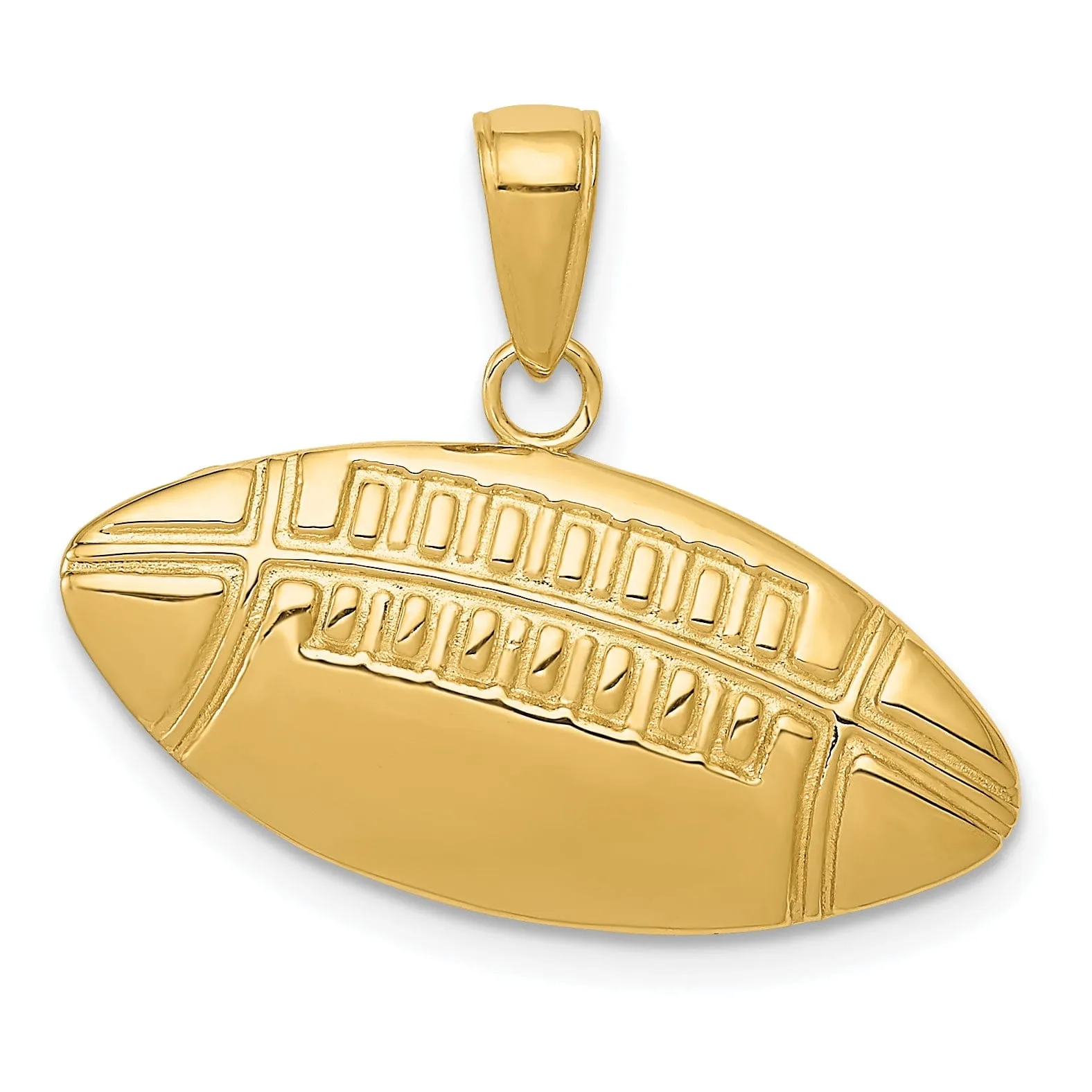 14k Yellow Gold Medium Size Football Pendant