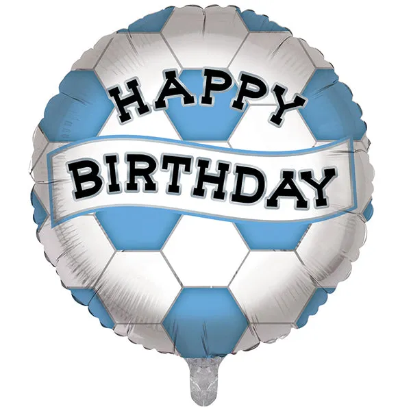 18" City Happy Birthday Football Foil Balloon