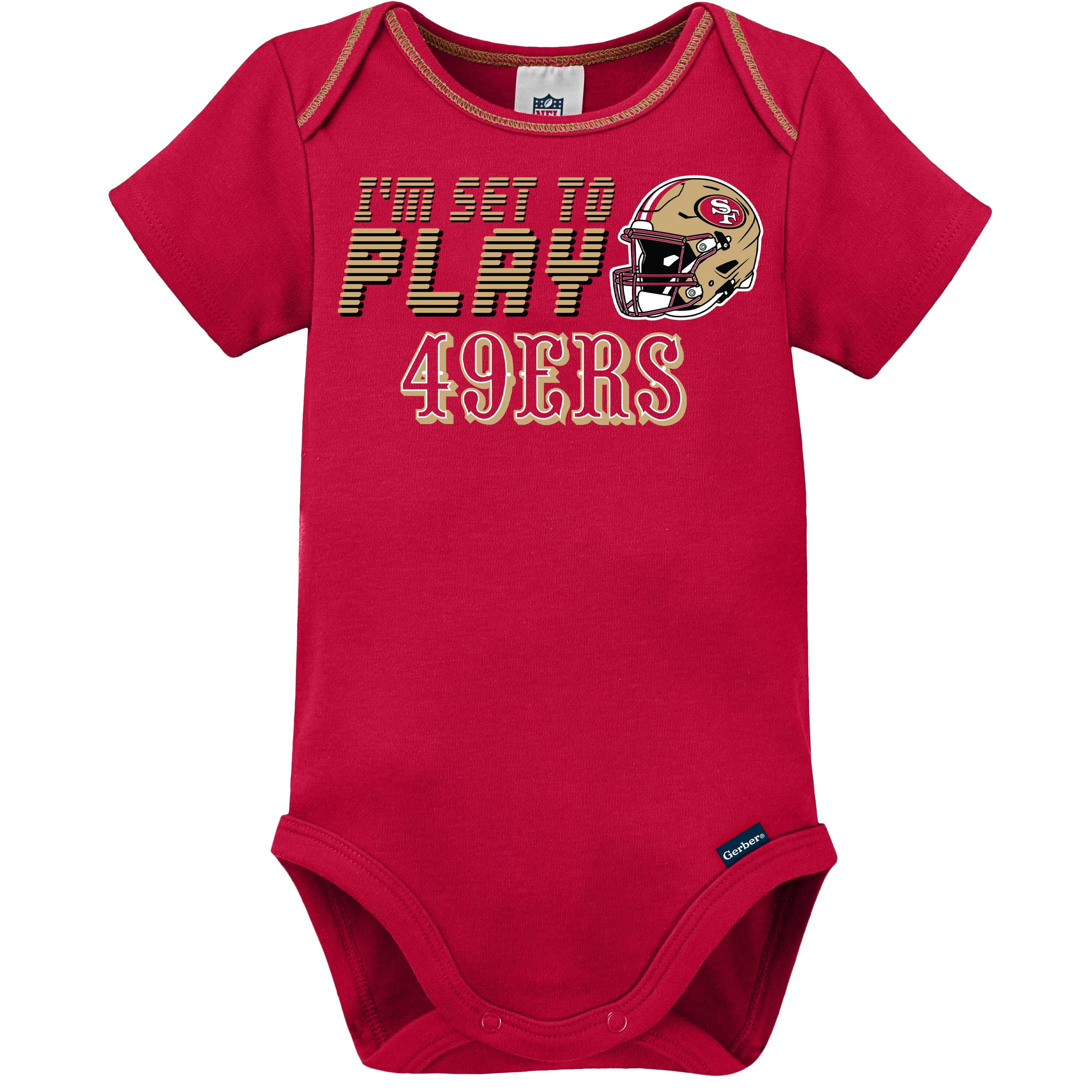 3-Pack Baby Boys 49ers Short Sleeve Bodysuits