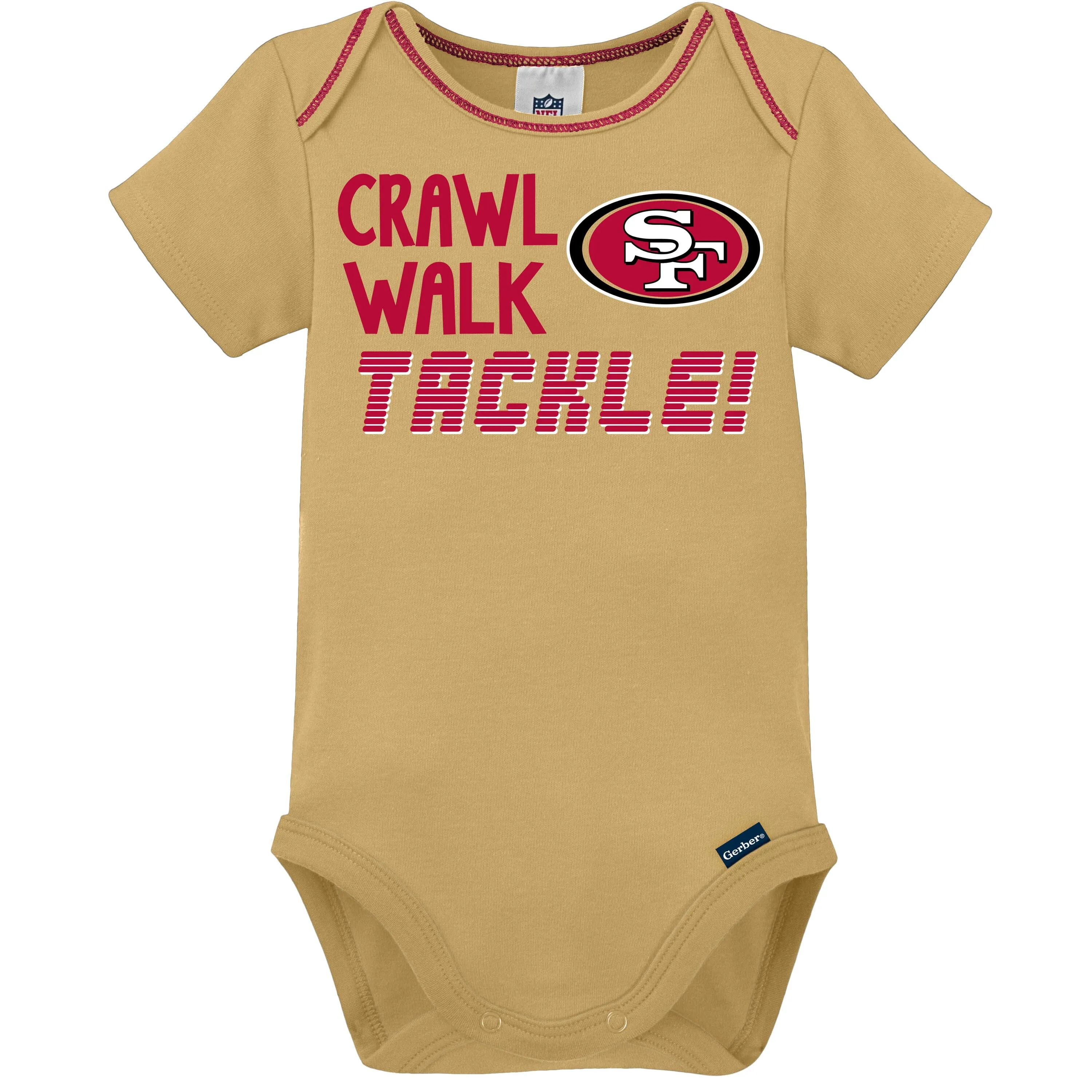 3-Pack Baby Boys 49ers Short Sleeve Bodysuits