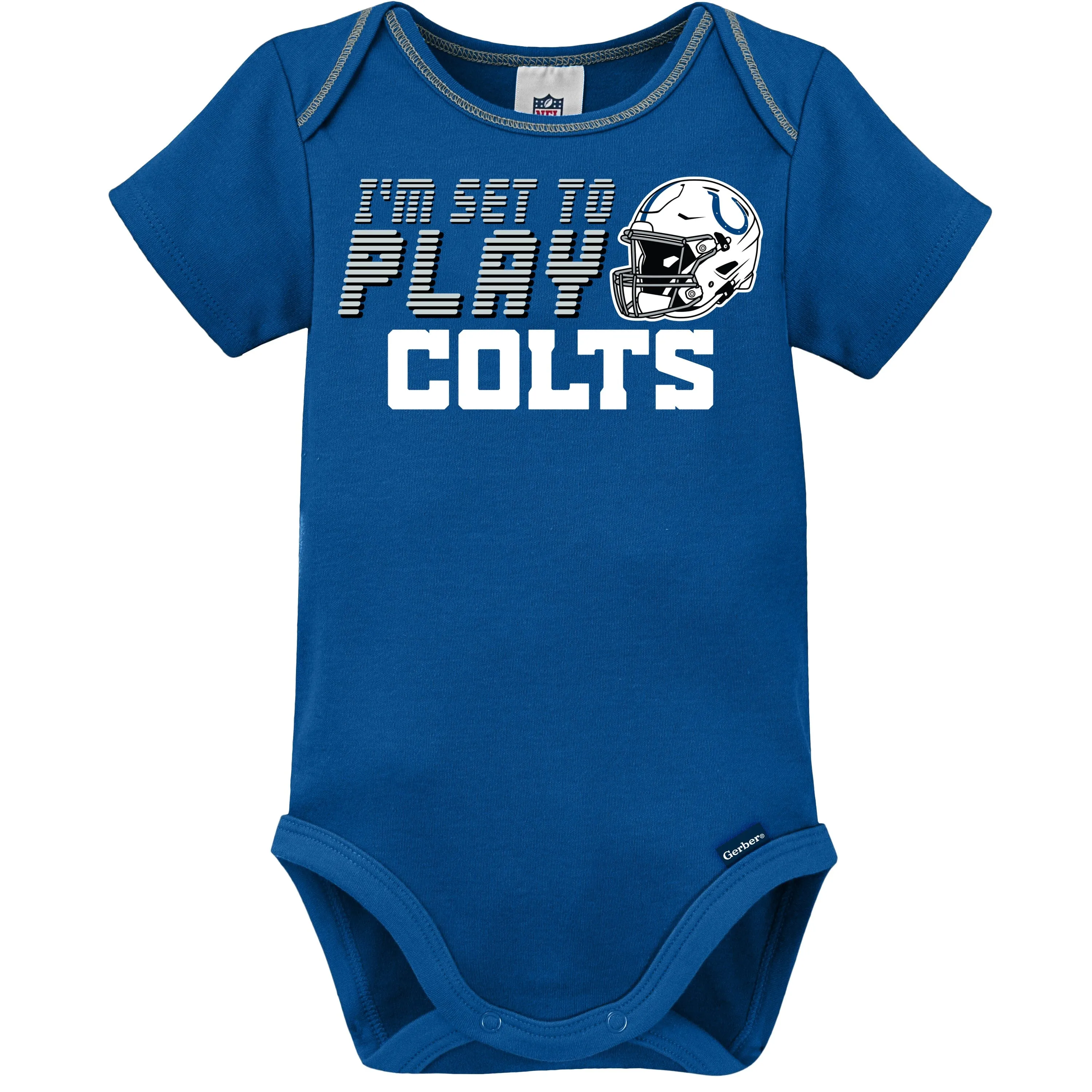 3-Pack Baby Boys Colts Short Sleeve Bodysuits