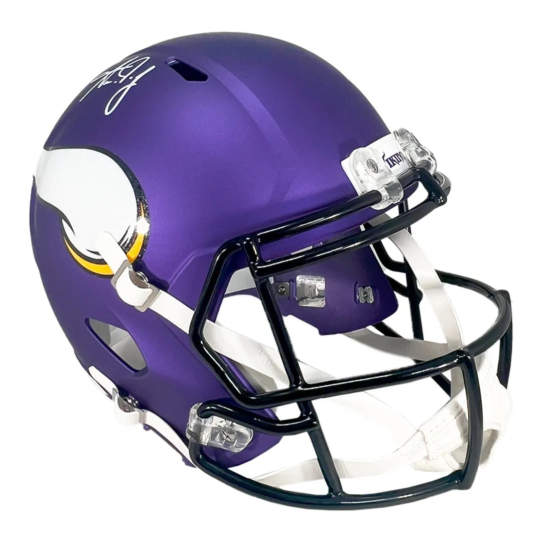 Aaron Jones Signed Minnesota Vikings Speed Full-Size Replica Football Helmet (Beckett)