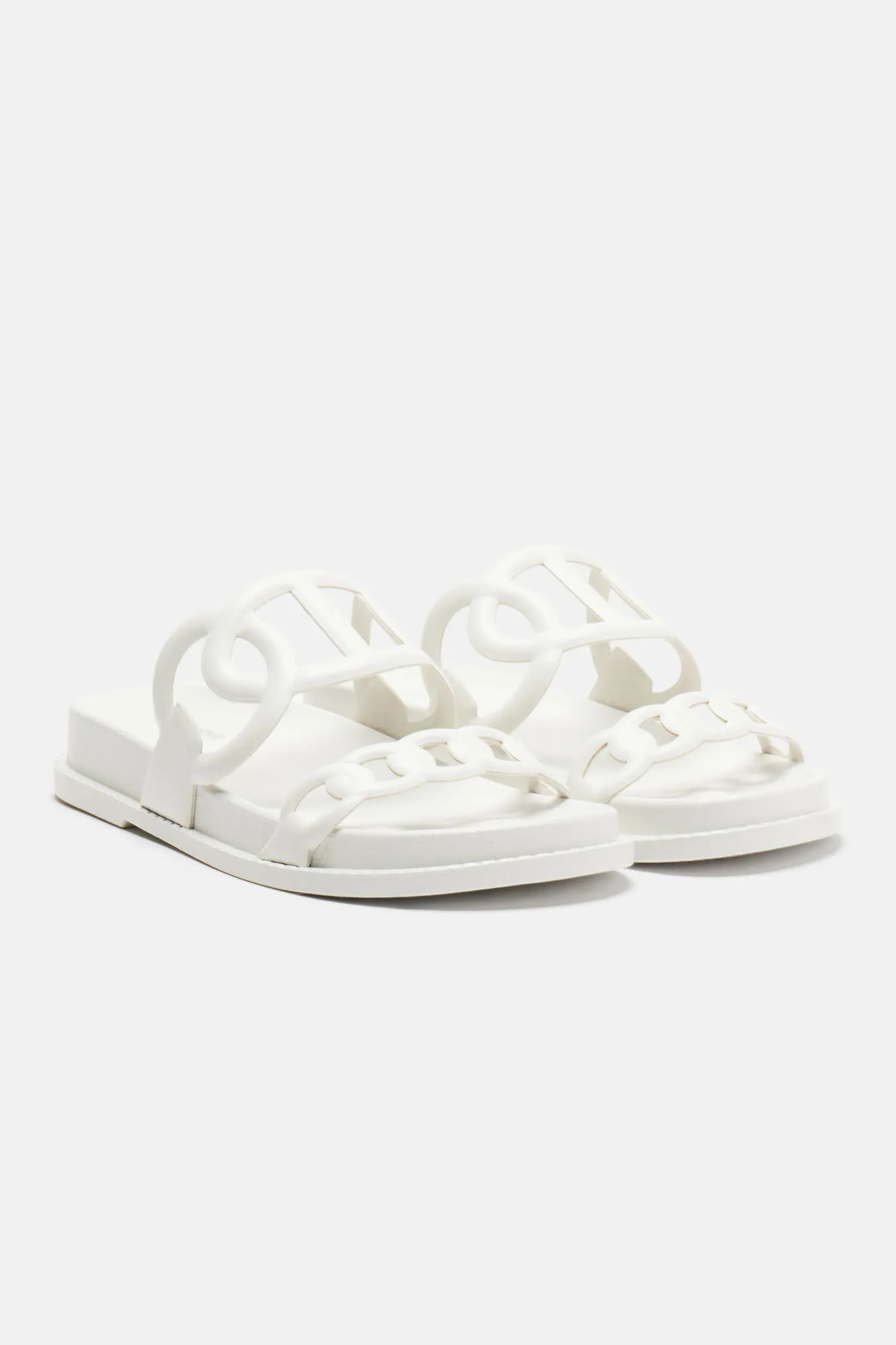 About To Follow Casual Slides - White