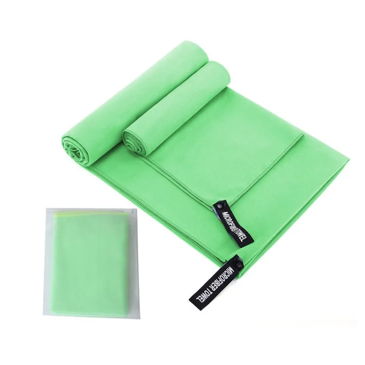 Absorbent Quick Dry Sports Towel Microfiber Bath Towel 76x152cm(Grass Green Waterproof Matte Bag)