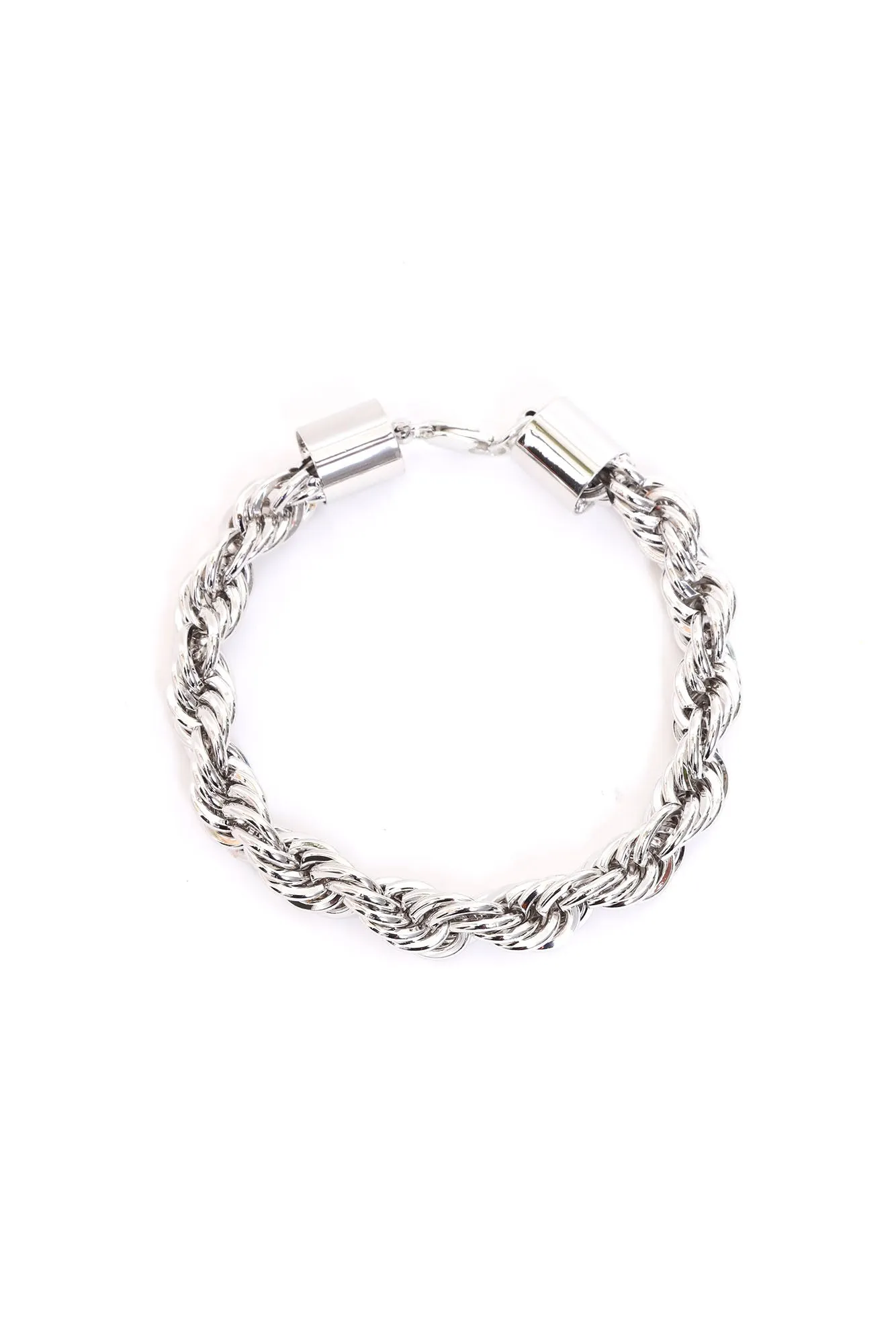 Act Up Rope Chain Bracelet - Silver