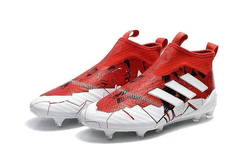 Adidas Ace 17  Purecontrol  FG Soccer Cleats White Solar Red