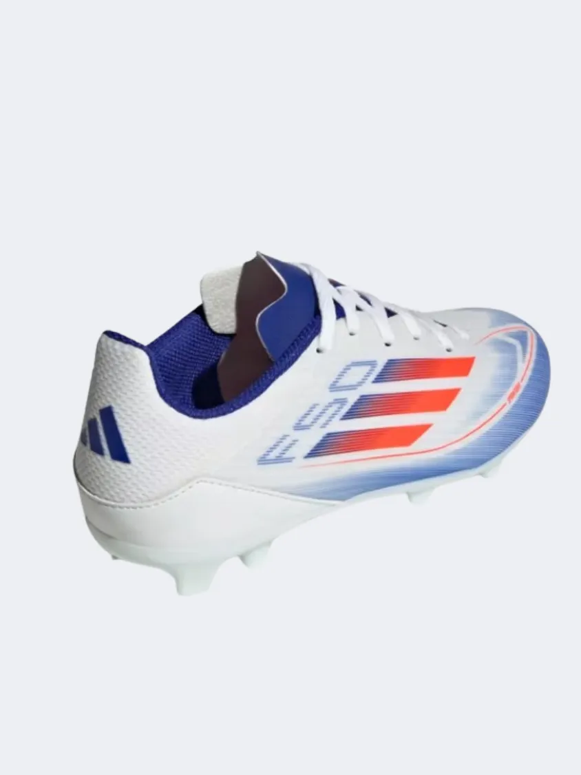 Adidas F50 League Fg Mg Kids Football Shoes White/Red/Blue