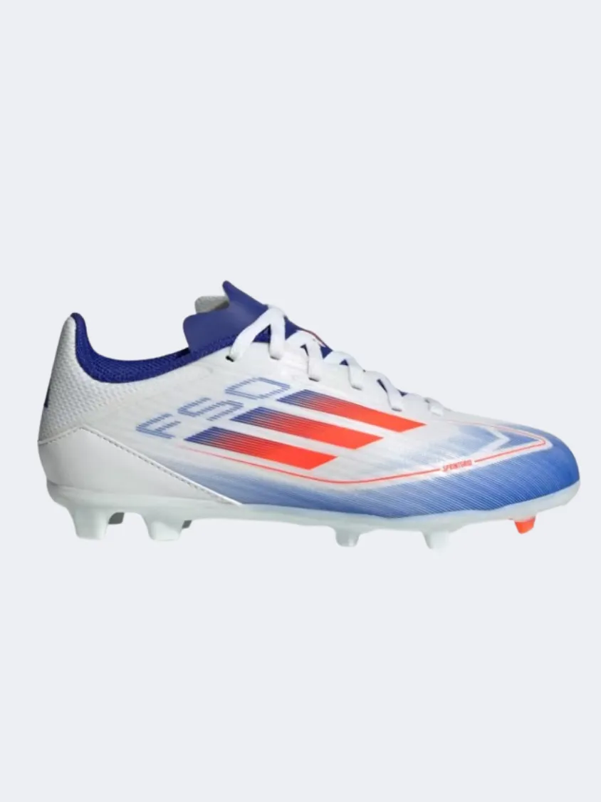 Adidas F50 League Fg Mg Kids Football Shoes White/Red/Blue