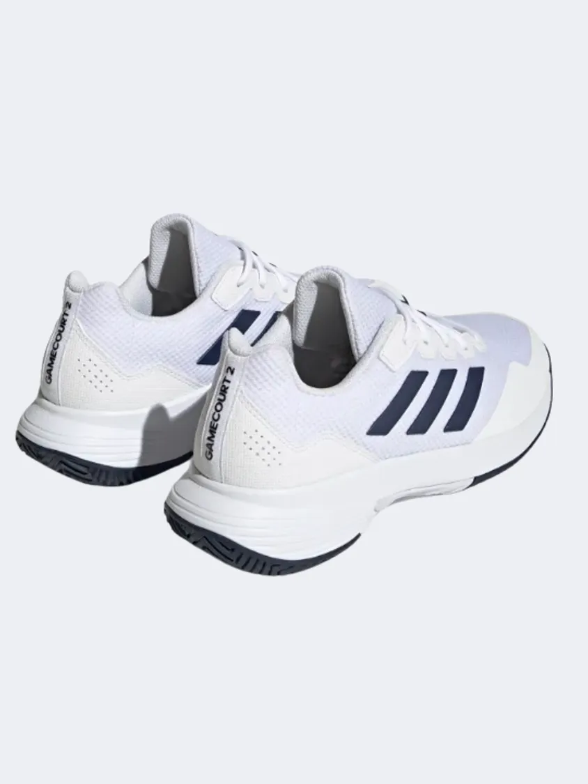 Adidas Gamecourt 2.0 Men Tennis Shoes White/Navy