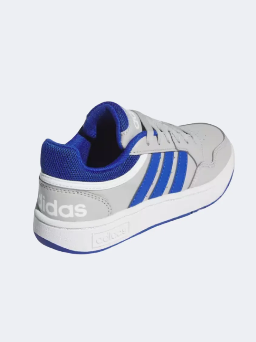 Adidas Hoops 3 Gs Boys Sportswear Shoes Grey/Blue/White