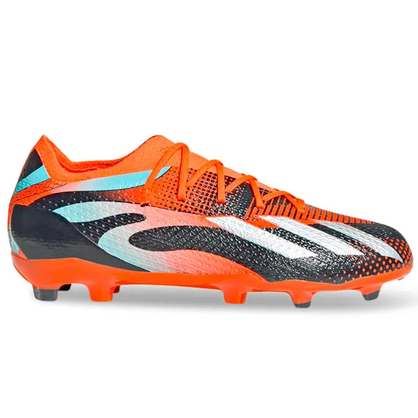 adidas Jr. X Speedportal Messi.1 Firm Ground Soccer Cleats (Team Solar Orange/Metallic Silver)