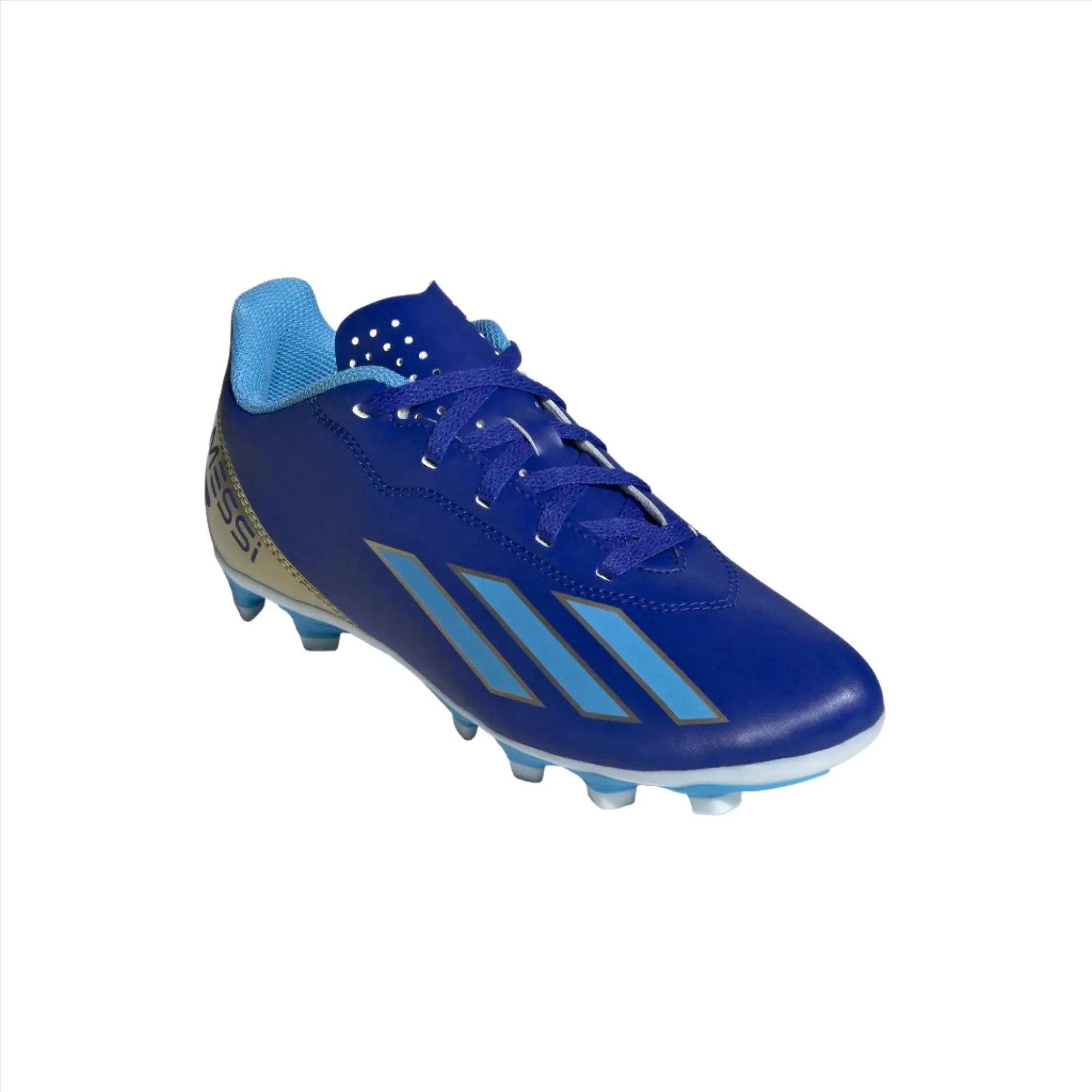 Adidas Kids Football Boot X Crazyfast Club FxG Messi Blue/White/Gold