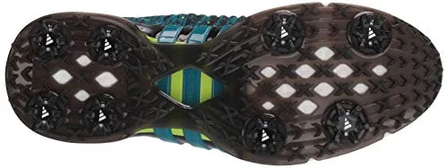 adidas Men's TOUR360 XT Primeknit Golf Shoe, core Black/Active Teal/Solar Slime, 10.5 Medium US