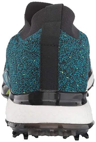 adidas Men's TOUR360 XT Primeknit Golf Shoe, core Black/Active Teal/Solar Slime, 10.5 Medium US