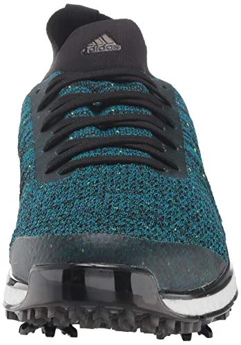 adidas Men's TOUR360 XT Primeknit Golf Shoe, core Black/Active Teal/Solar Slime, 10.5 Medium US