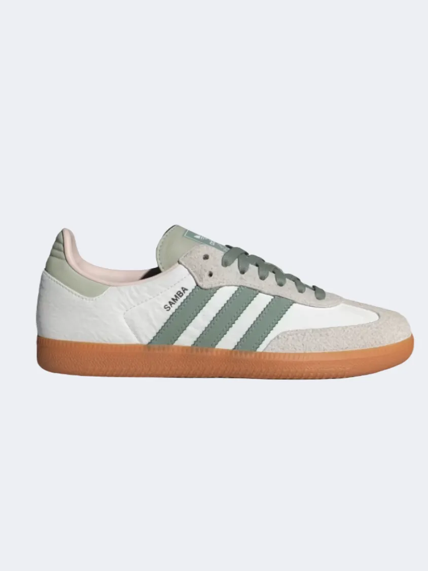 Adidas Samba Og Women Original Shoes White/Silver Green