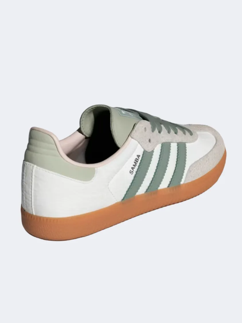 Adidas Samba Og Women Original Shoes White/Silver Green