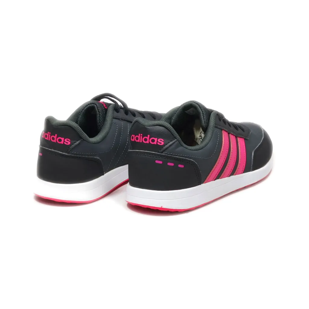 Adidas Vs Switch 2 K Low-Top Sneakers Leather Black Colour For Women