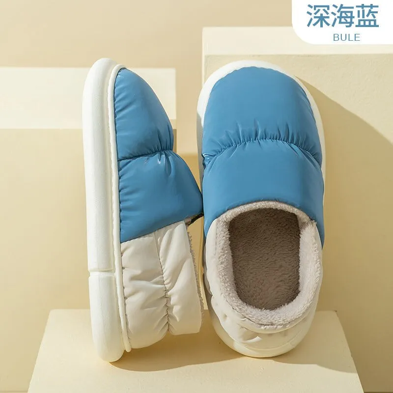 Advbridge botas de mujer Toast Winter Women Slippers Warm Indoor Thick Sole Men Home Shoes Plush Dual purpose Shoe Light Outside Slippers