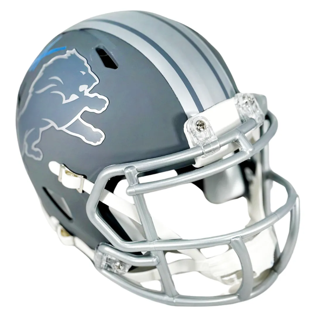 Aidan Hutchinson Signed Detroit Lions Slate Alternate Speed Mini Football Helmet (Beckett)