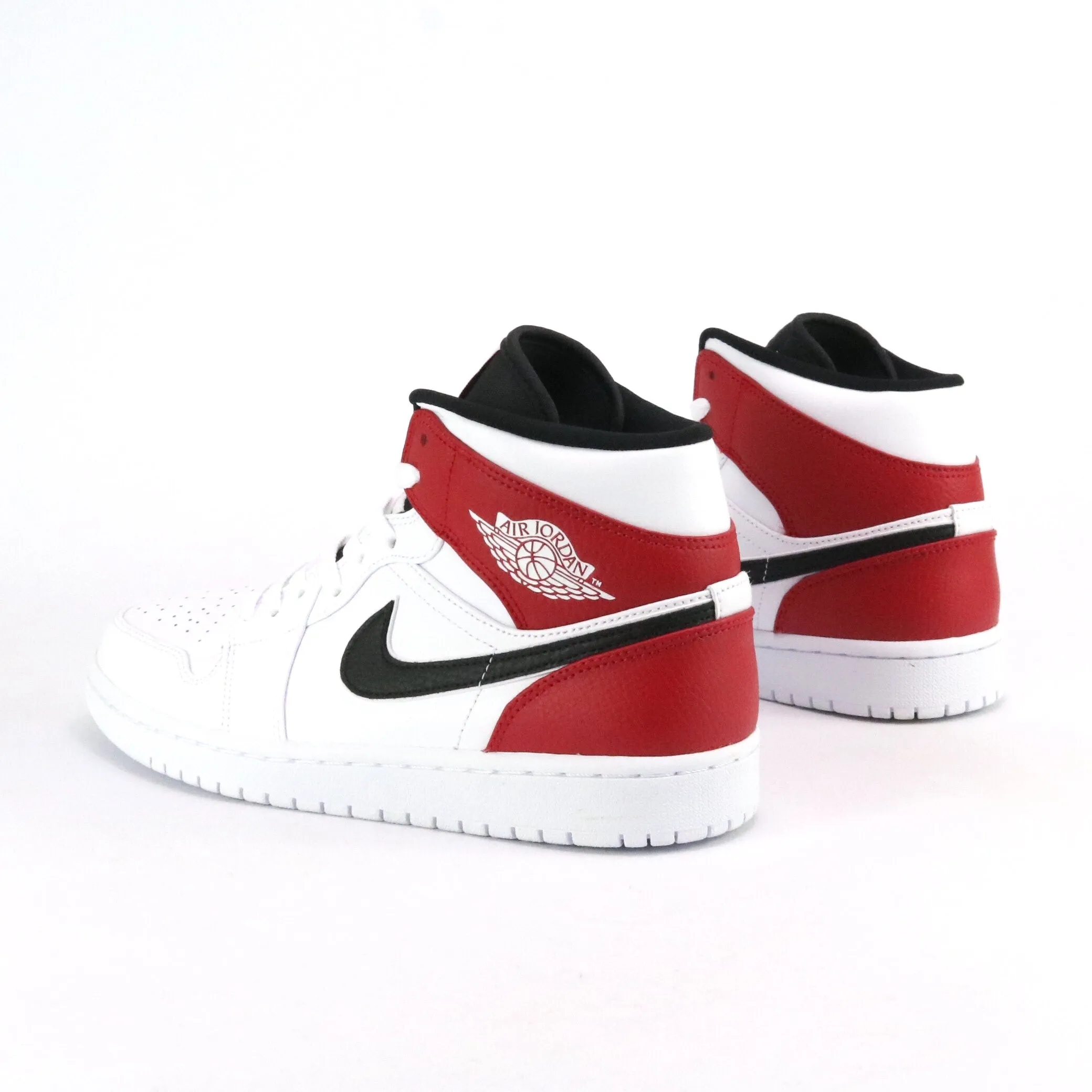 Air Jordan 1 Mid White Black Gym Red