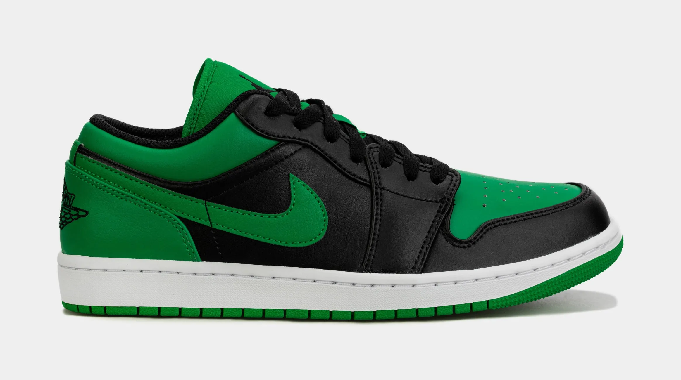 Air Jordan 1 Retro Low Lucky Green Mens Lifestyle Shoes (Black/Green)