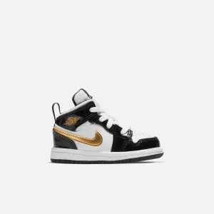 Air Jordan Kids' 1 Mid SE Black Gold (TD)