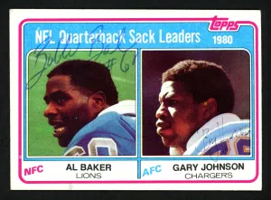 Al "Bubba" Baker & Gary Johnson Autographed 1981 Topps Card #3 SKU #153545