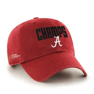 Alabama Crimson Tide 47 Brand 2016 National Champions "Champs" Red Adj Hat Cap