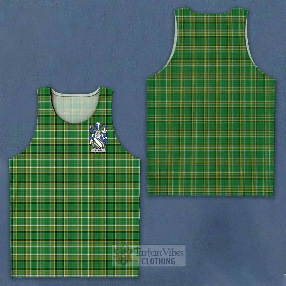 Aland Irish Clan Tartan Men's Tank Top with Coat of Arms