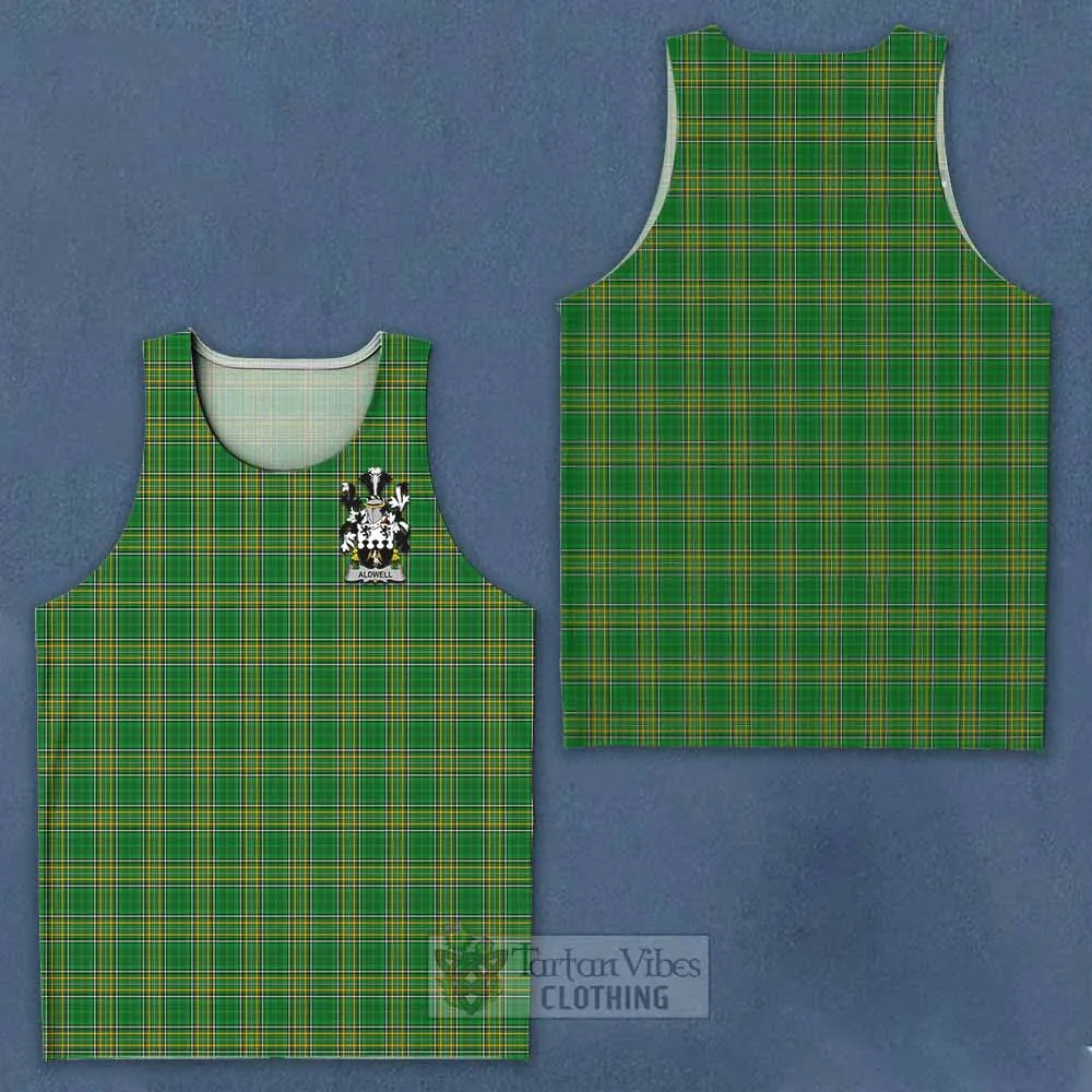 Aldwell Irish Clan Tartan Men's Tank Top with Coat of Arms