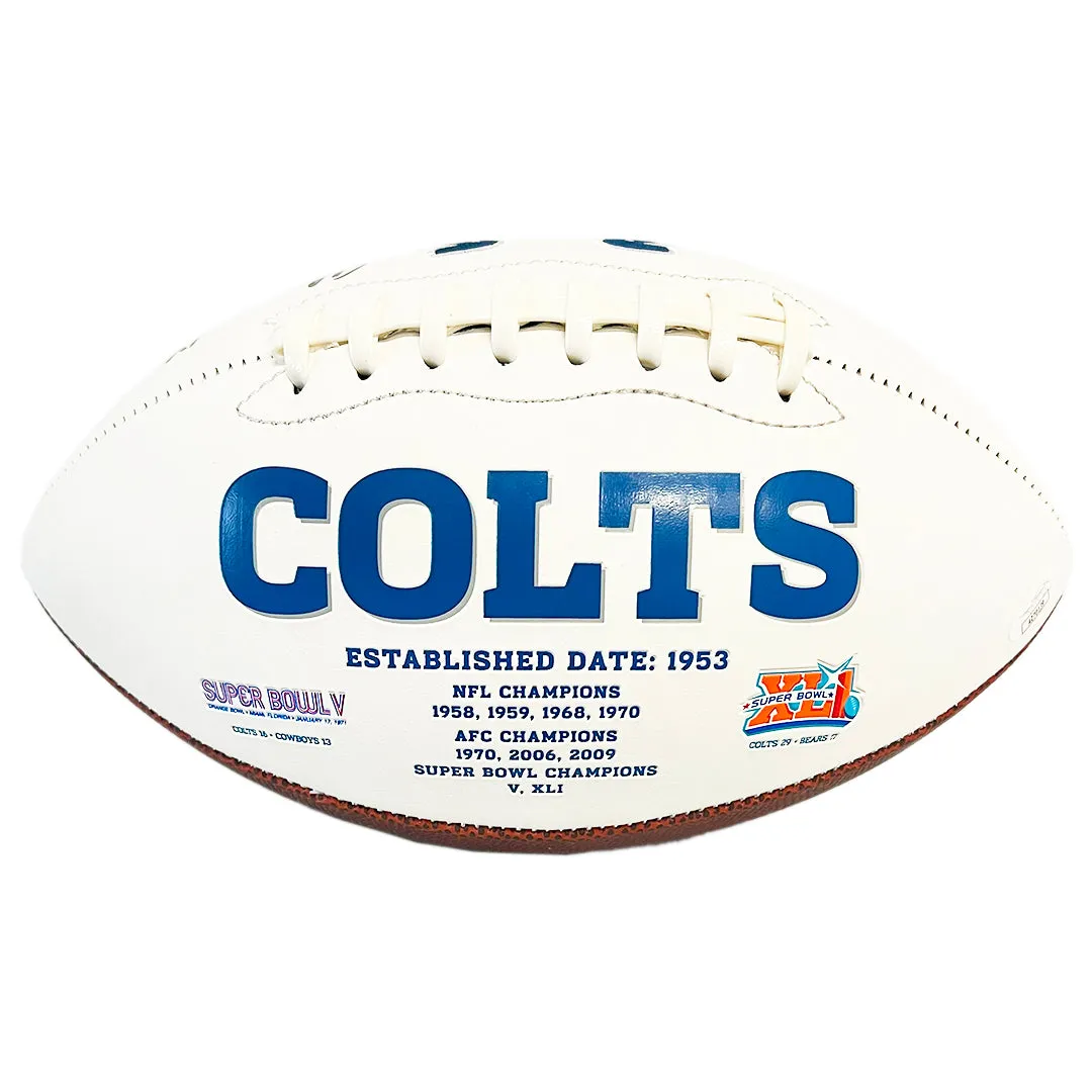 Alec Pierce Signed Indianapolis Colts Official NFL Team Logo White Football (JSA)