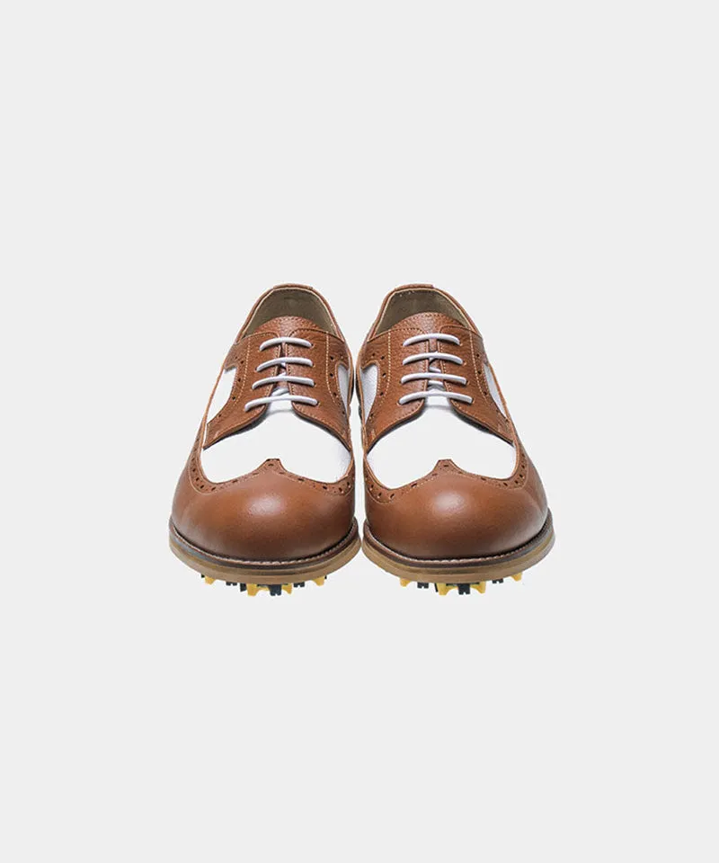 ALL CLASSIC Golf Noble Derby Classic Golf Shoes - Light Brown