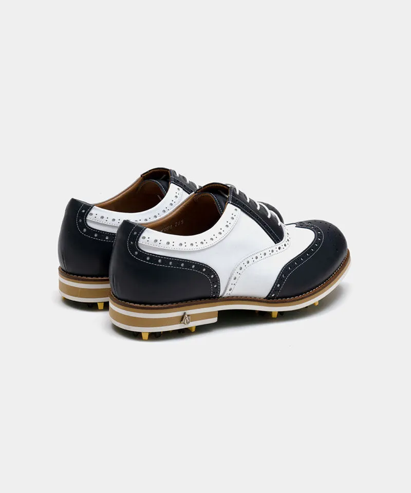 ALL CLASSIC Golf Noble Wingtip Classic Golf Shoes - Navy