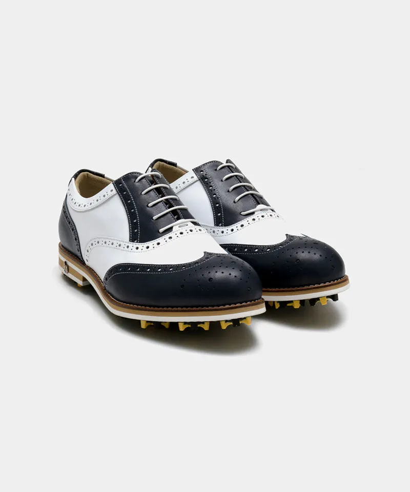 ALL CLASSIC Golf Noble Wingtip Classic Golf Shoes - Navy