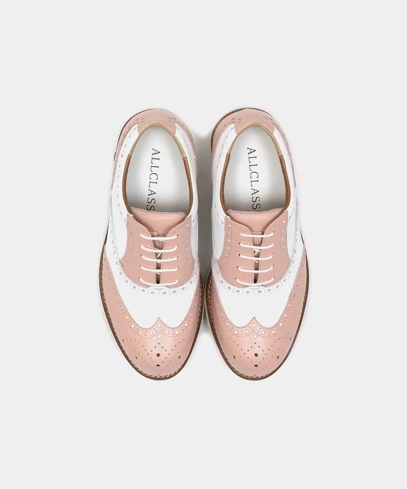 ALL CLASSIC Golf Noble Wingtip Classic Golf Shoes - Pink