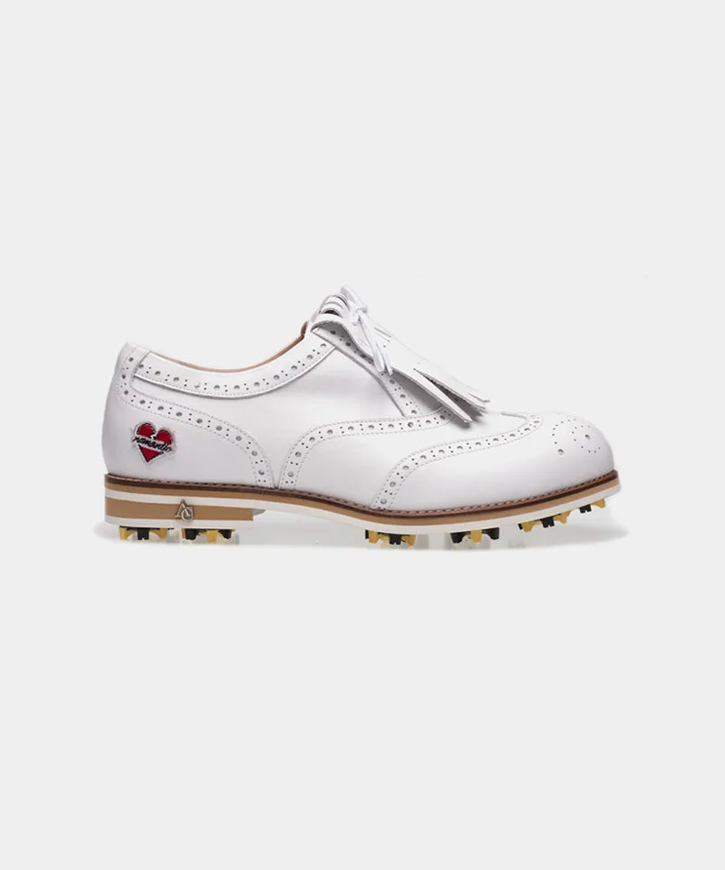 ALL CLASSIC Golf Nomantic Noble Wingtip Classic Golf Shoes - White