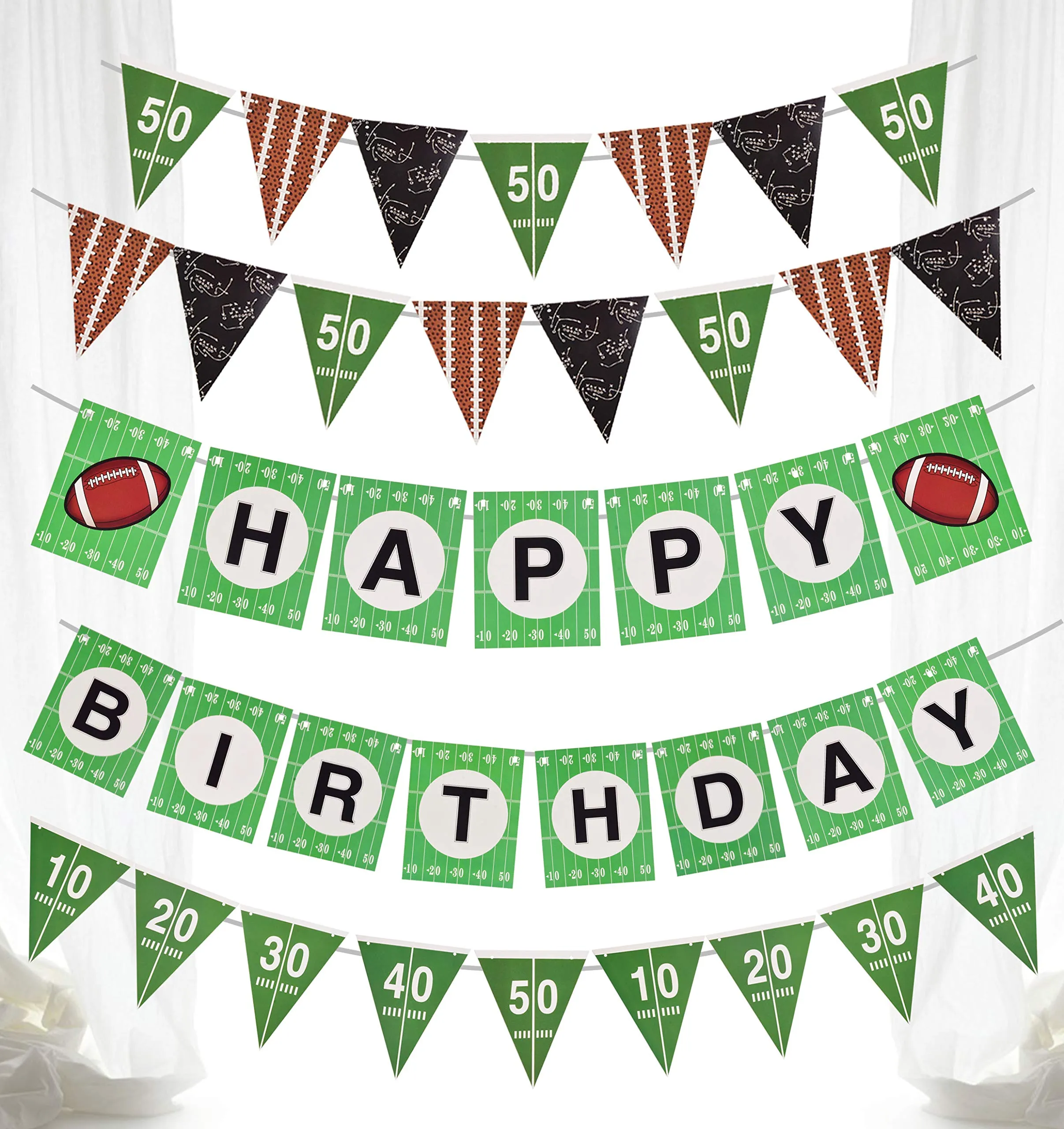 American Football Birthday Banner, Football Birthday Party Favor, Football Themed Party