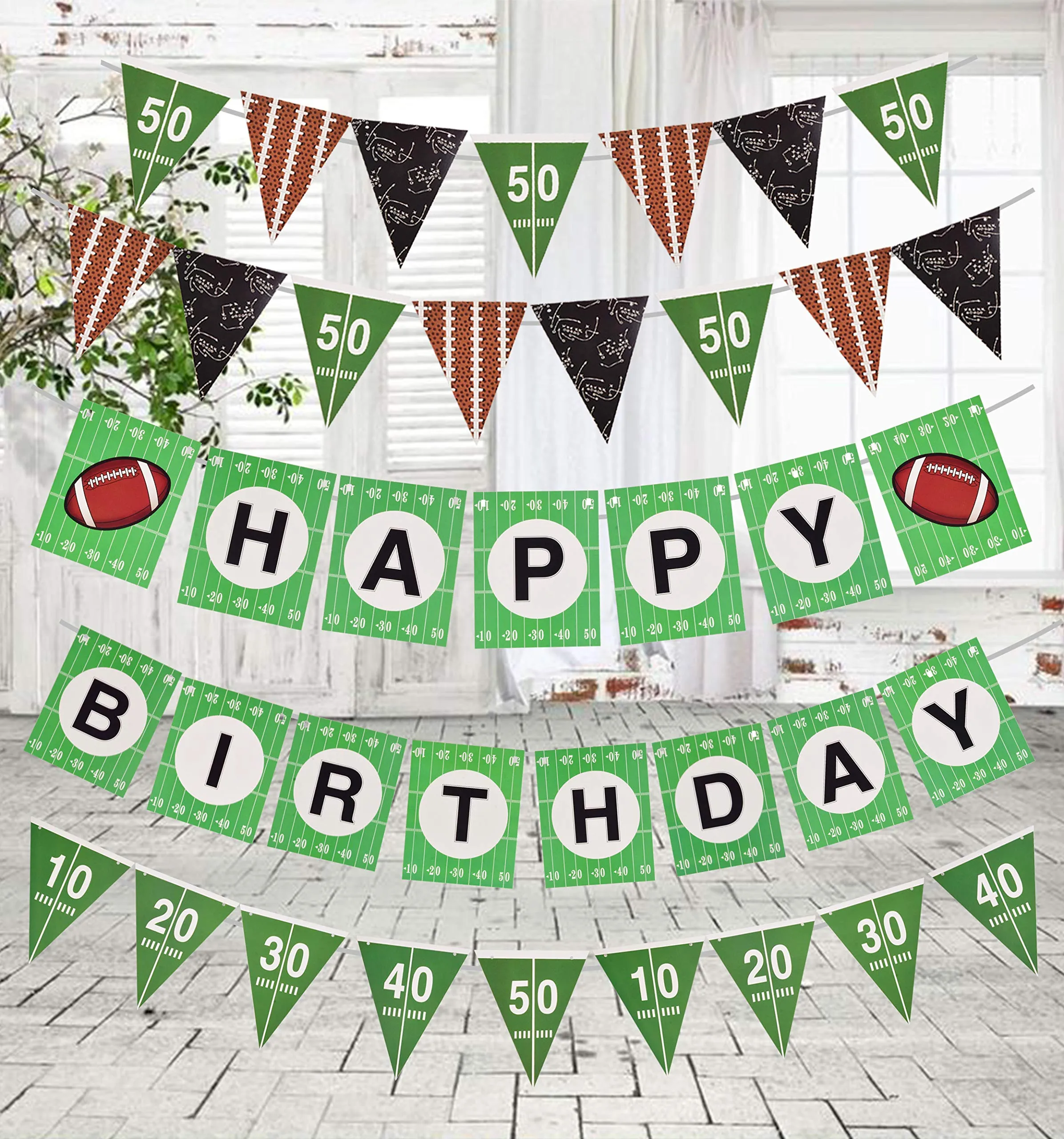 American Football Birthday Banner, Football Birthday Party Favor, Football Themed Party