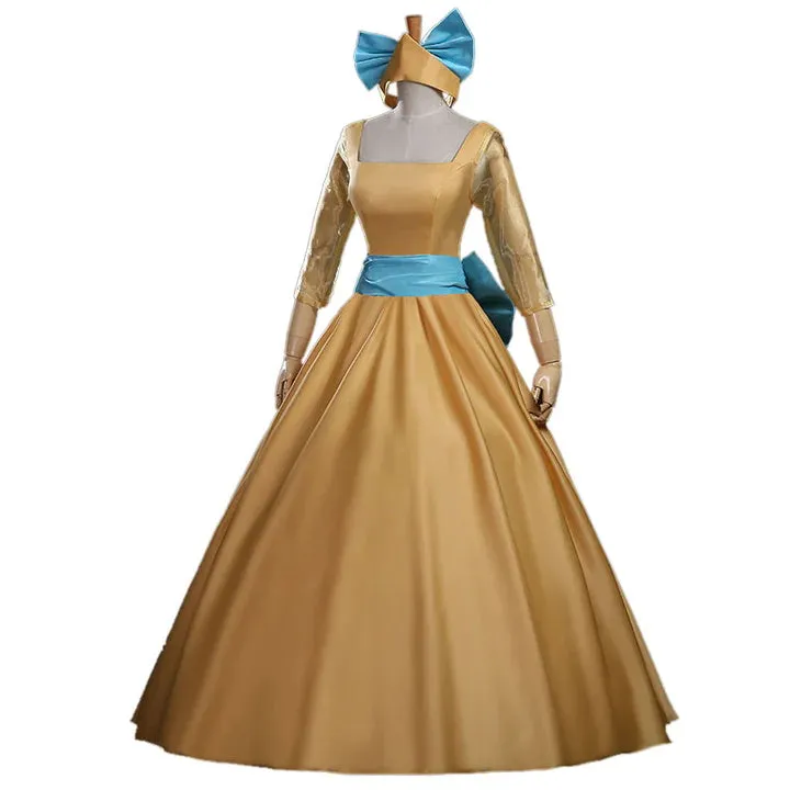 Anastasia Anastasia Princess Yellow Dress Cosplay Costume