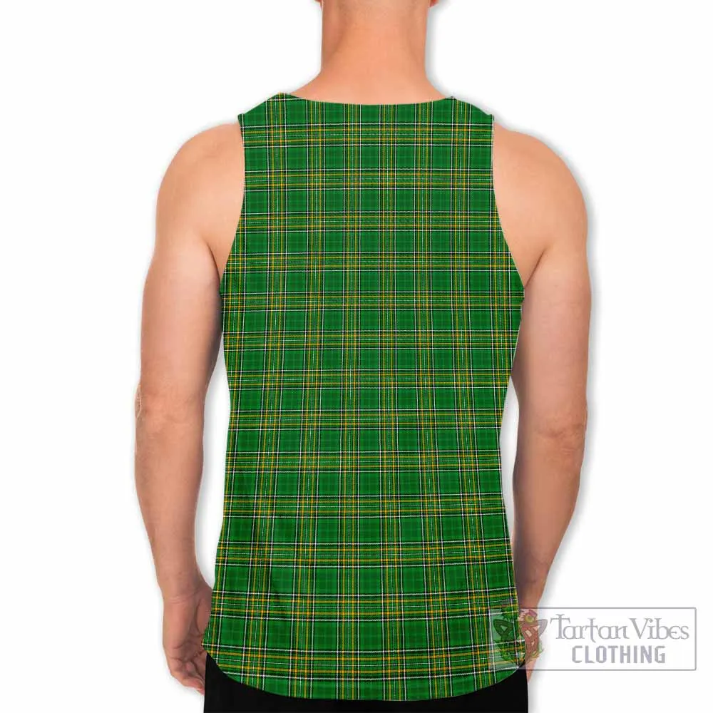 Ancketill Irish Clan Tartan Men's Tank Top with Coat of Arms