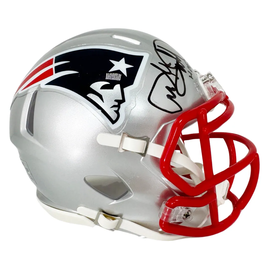 Andre Tippett Signed HOF 08 Inscribed New England Patriots Speed Mini Football Helmet (Beckett)