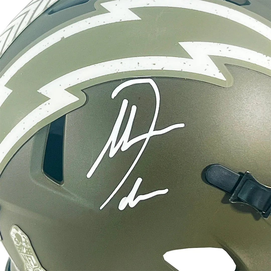 Antonio Gates Signed Los Angeles Chargers Salute to Service Speed Mini Football Helmet (Beckett)