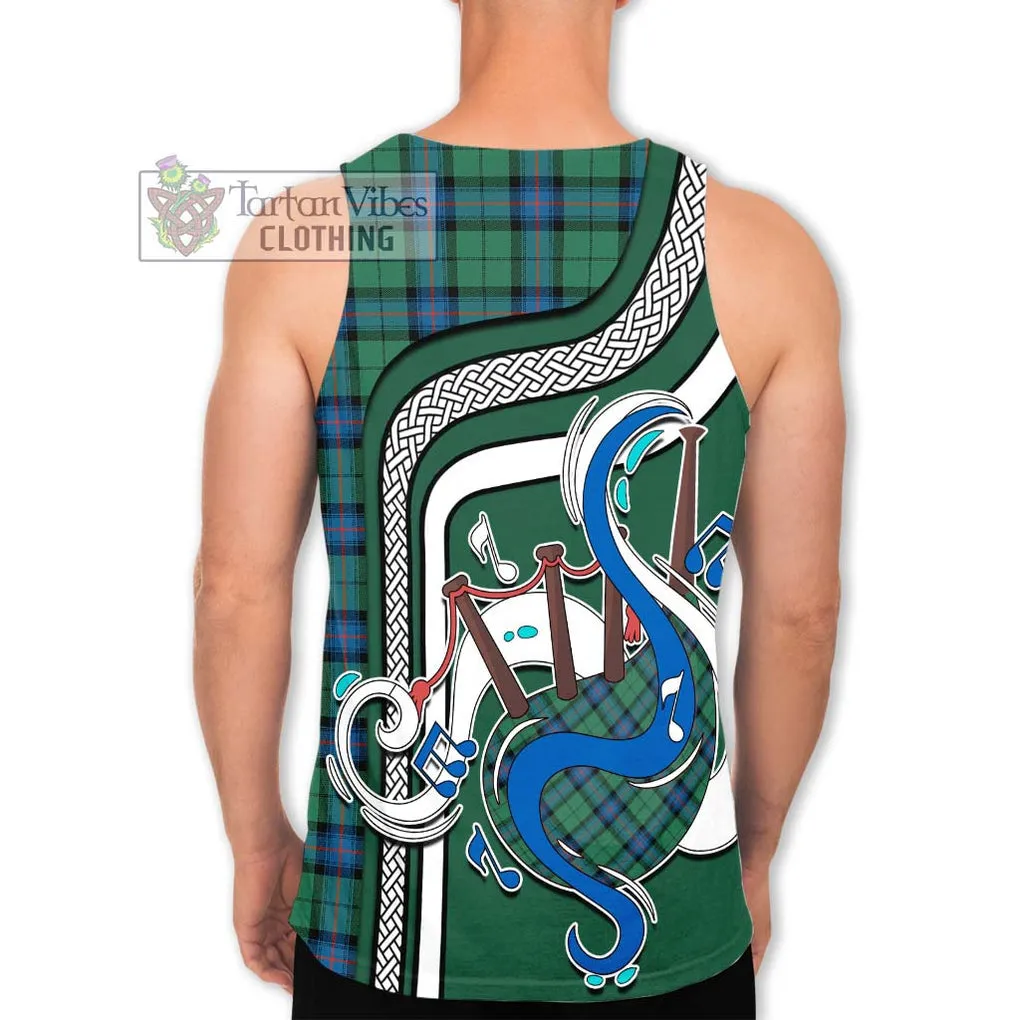 Armstrong Ancient Tartan Men's Tank Top with Epic Bagpipe Style