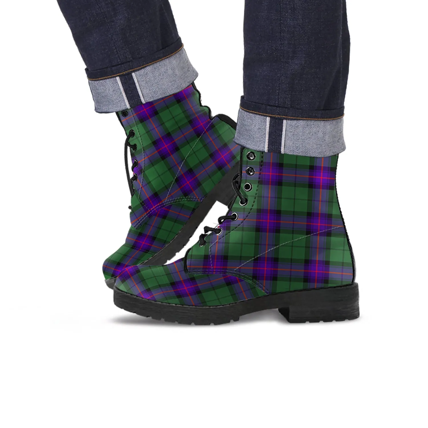 Armstrong Modern Tartan Leather Boots